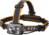 Fenix HP25R v2.0 Headlamp, 1600 Lumen Spotlight, 400 lumens Floodlight and Red Light, USB-C Rechargeable with LumenTac Organizer