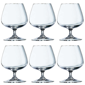 DP094 Brandy Cognac Glasses by Arcoroc – 6 Count (Pack of 1), 250.0 milliliters, Glass, Transparent, Pack of 6