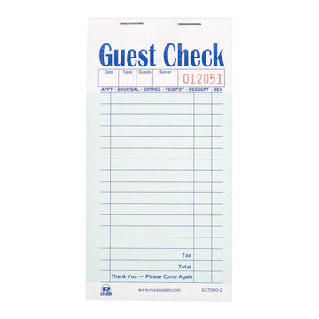 AmerCare Royal Green Guest Check Paper Receipt Book by AmerCareRoyal – Green, Model GC7000-2-C