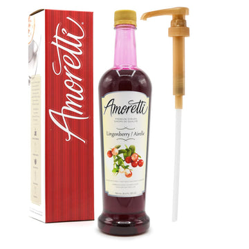 Premium Lingonberry Syrup by Amoretti – 750 ml