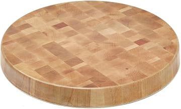 HUBERT Display Riser Round Melamine and Bamboo - 18" Dia x 2" H