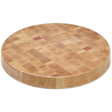 Display Riser Round Melamine and Bamboo - 18" Dia x 2" H by HUBERT – Plastic, Natural, Model 191538025365