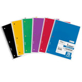 1-Subject Notebooks by Mead – paper, Assorted, Pack of 6, Model MEA05510-6