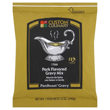 PanRoast Pork Flavored Gravy Mix by Custom Culinary – 12.0 Ounce (Pack of 8), Pack of 8