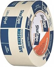 Shurtape CP 105 General Purpose Grade, Medium-High Adhesion Masking Tape, 48mm x 55m, Natural, 1 Roll (104468)