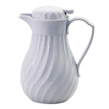 Insulated Jug Twisted White 0.6 L by Louis Tellier – 20.3 Ounces, 0.6 liters, ABS Polypropylene, Weiß, Model N5076