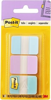 Post-it Pastel Color Tabs, Gradient Blue, Pink, Clear, 36 Tabs/Pack