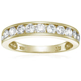 1 cttw Diamond Wedding Anniversary Band for Women Half Eternity Diamond Engagement Ring 14K Yellow Gold Channel Set Size 9. by VIR JEWELS – 9.5, Metal, Model FD9R6030SYIRS9.5_11STN