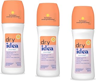 Dry Idea Deodorant 3.25 Ounce Roll-On Unscented Anti-Perspirant (96ml) (Pack of 3)