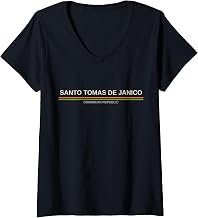 Womens Santo Tomas de Janico Dominican Republic V-Neck T-Shirt