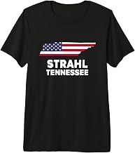 Distressed Patriotic USA Flag Strahl, Tennessee Premium Tri-blend T-Shirt