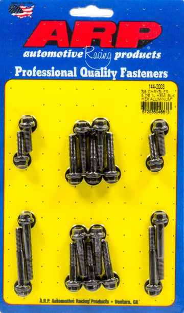 Intake Manifold Bolt Kit (fold Bot 6pt Mopar 5.7/6.1L Hemi) by ARP – Stock, Black, Model 144-2003