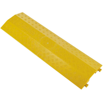 1-Channel Drop Over Cable Protector by Global Industrial – Polyvinyl Chloride, Yellow, Model TSH30109OR