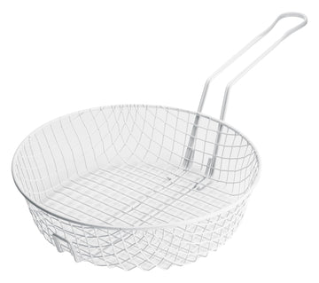 12" White Plastic Breading Basket - Coating by Winco – 12.00x6.00x6.00, In Description, Check Images, Model MSBW-12