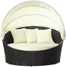 Gray Outdoor Patio Daybed, Adjustable Backrest, Durable Frame, Comfortable Seating, Stylish Outdoor Living Accessory