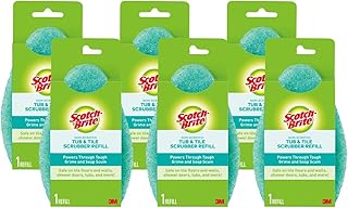 Scotch-Brite Non-Scratch Tub & Tile Scrubber Refill Pads, 6 Pack