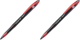 Liquid Ink Roller Ballpen - Red (Pack of 2) by Uni-Ball – 1 Count, Kunststoff, Red, Model 145921