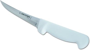 Basics P94823 6" White Curved Boning Knife with Polypropylene Handle