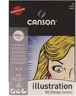 Canson A3 Manga Illustration Bloc 250g/m² 29.7x42 cm.