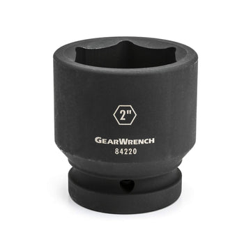 1" Drive 6 Point Standard Impact SAE Socket 4" by GEARWRENCH – 4", Chrome Molybdenum Steel, Model 84243