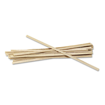 Royal Paper R810BX Wood Coffee Stirrers – 5 1/2" Long, Woodgrain (Box of 100)