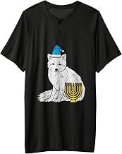 Jewish Arctic Snow Fox Menorah Hanukkah Chanukah Animal Adult & Youth Baseball Jersey