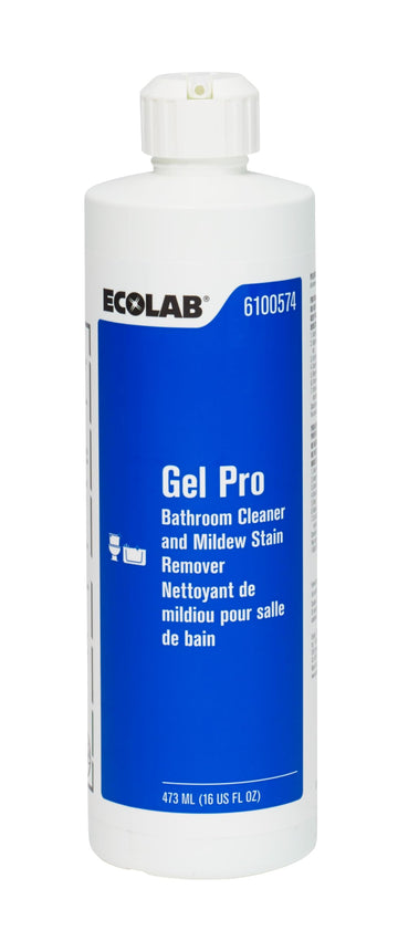 Gel Pro™ Bathroom Cleaner and Mildew Stain Remover by Ecolab – 16 Fl Oz (Pack of 1), Model 6100574