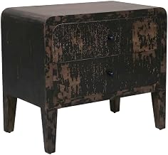 Starlight Canyon Home Mango Wood Nightstand with Distressed-Finish, 2-Drawer Bedside Table with Ball Bearing Glides for Bedroom Storage