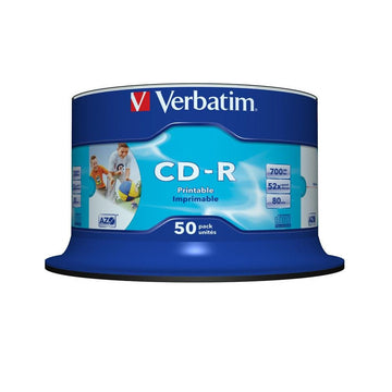 'Super AZO' CDR 52x Printable Spindle 50 No by Verbatim – 50 Pack Spindle - Printable, silver, Model 2069212