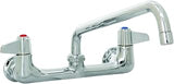 T&S Brass 5F-8WLX10 5F-8Wlx10, Faucet, Wall Mount, 8-Inch Centers, 10-Inch Swivel Nozzle