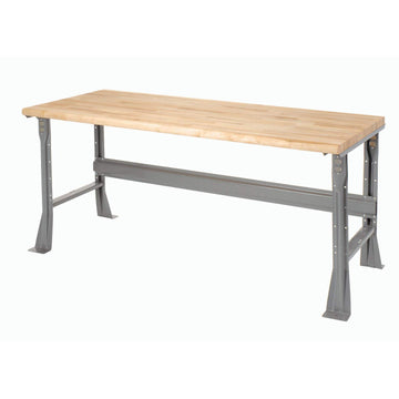 Fixed Height Workbench Flared Leg by Global Industrial – 36"L x 72"W x 34"H, Steel, Gray, Model 183980