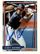 JERRY BROWNE 1992 Topps Historic Autographs #219 EX+-NM+ Baseball Indians