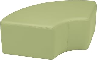 Learniture Structured Quarter Round 12" H Stool -Flexible Modular Collaborative Soft Seating for Office, Home, Lounge and School Classrooms with Durable Frame