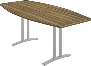 Correll 36x72 Boat Shaped Modern Conference Table in Hickory