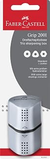Faber-Castell Grip Trio Pencil Sharpener: Silver