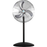 Fan Hazardous Location Pedestal Fan 24" 1/4 HP 5740 CFM by Airmaster – 24"L x 24"W x 12"H, Alloy Steel, Gray/Black, Model 20301