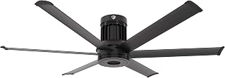Big Ass Fans i6 60 Inch Indoor Ceiling Fan with Direct (Flush) Mount, Black Finish, SenseMe Technology, Bluetooth Remote, Compatible with Alexa and Google Assistant
