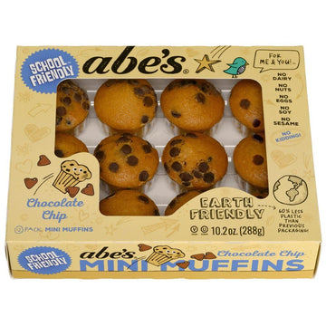 Chocolate Chip Mini Muffins (12 Count) by Abe's – 10.2 Ounce (Pack of 1), Model 0044261490545