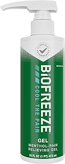 Biofreeze Pain Relief Gel, Cooling Menthol Gel, Muscle Pain, 16 FL OZ Pump