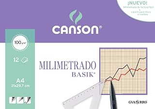 Canson 406323 Graph Paper, 12 Sheets
