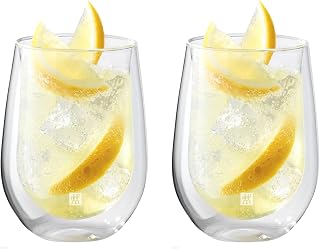 ZWILLING 39500-217 Double Wall Glass Long Drink Glass, 11.8 fl oz (350 ml), Insulated, Cold Retention, Double Wall Structure, Glass Beer, Highball, Sour and Microwave Safe