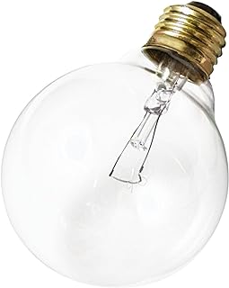 Satco A3647 130V Medium Base 25-Watt G25 Light Bulb, Clear