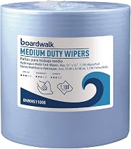 Boardwalk Hydrospun Wipers, Medium Duty, 12 x 12, Blue, 1,100/Roll