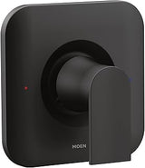 Moen Genta LX Matte Black Pressure Balancing Modern Shower Lever Handle, Posi-Temp Valve Required, T2471BL