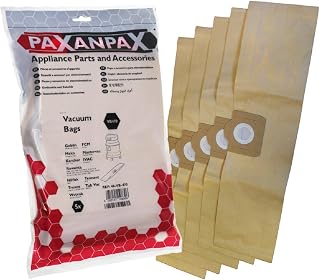 VB470 Compatible Paper Bags for Rowenta 'ZR81' Bully, RU01-15 Goblin Wizard Truvox Valet Aqua VA40 Series (Pack of 5), Brown
