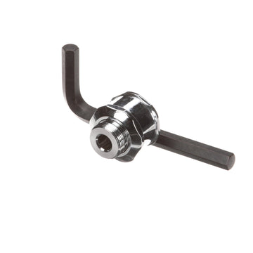 Swivel pre-Rinse Hose Connector by Krowne – 4"L x 4"W x 6"H, Brass, Silver, Model 21-547L