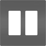 Legrand radiant RWP262BKCC6 Screwless Wall Plates, 2 Gang, Two Decorator Rocker GFCI Cover, Black (1 Count)