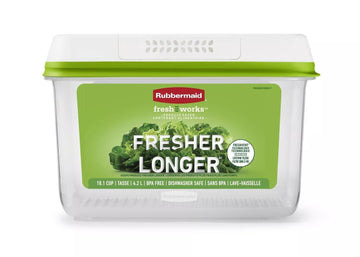 FreshWorks Saver by Rubbermaid – 18.1 Cup, 18.1 cups, Plastic, Clear, Model 2114818