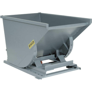 1-1/2 Cu Yd Medium Duty Self Dumping Forklift Hopper by Global Industrial – 63.5"L x 57.75"W x 39.75"H, Steel, Gray, Model 15055-GRY
