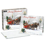 Sleigh Bells Ring Boxed Christmas Cards by Tim Coffey by Lang – 6.875" x 5.375", Paper, Multi Color, Pack of 18, Model 1004917